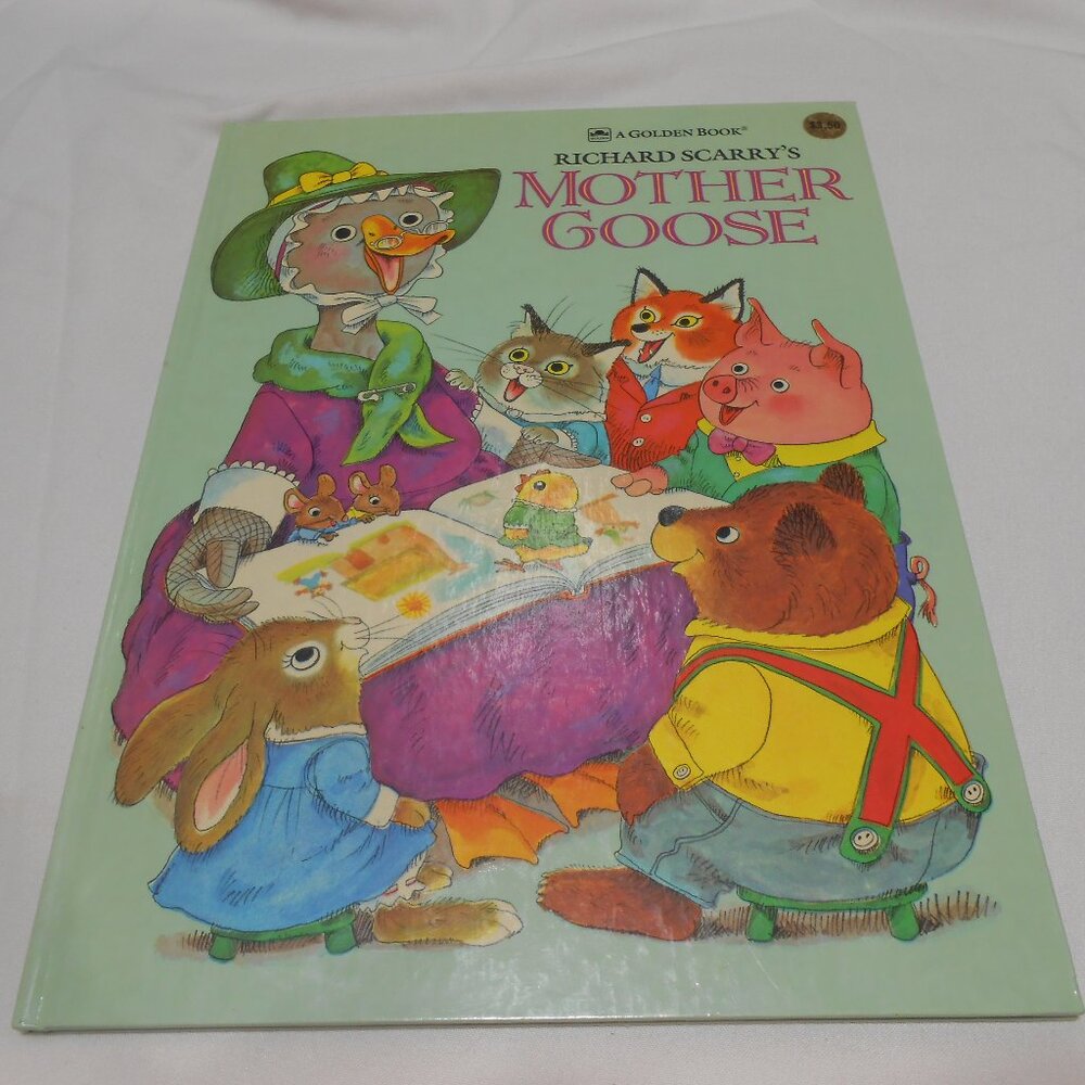 NEW A GOLDEN BOOK MOTHER GOOSE BY RICHARD SCARRY NURSERY RHYMES HC VTG 1970 📘